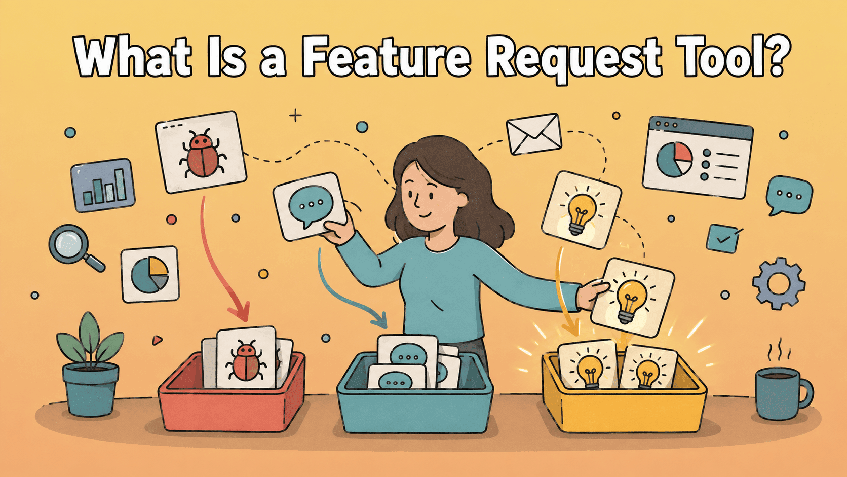 How a feature request tool separates feature requests from bugs and support tickets