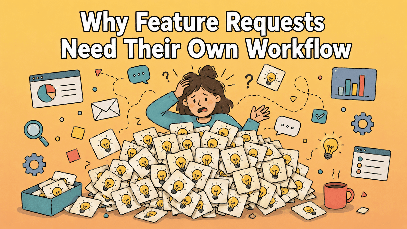 Duplicate feature requests piling up without a feature request tool to organize them