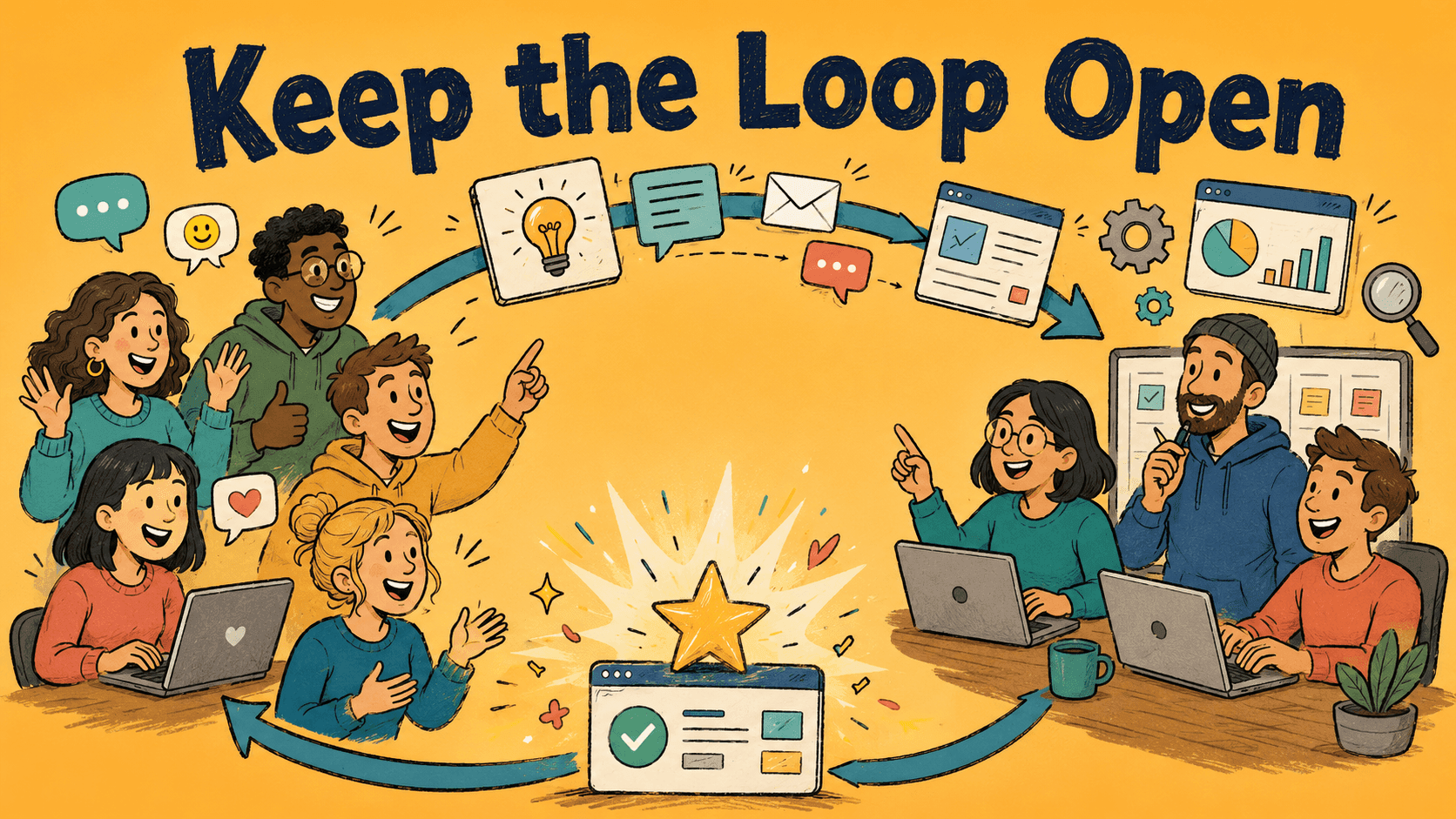A feature request tool keeping the customer feedback loop open between users and team